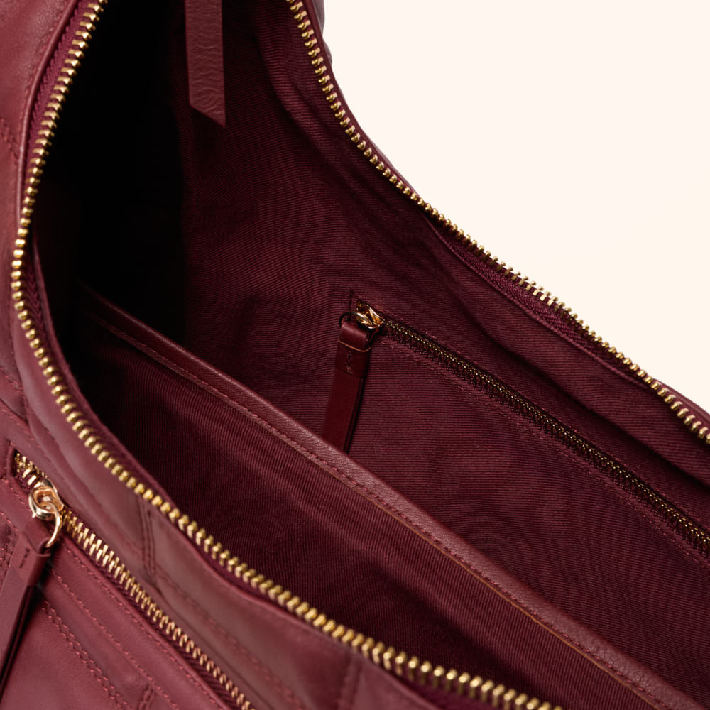 Sac porté épaule Zazie - Bordeaux