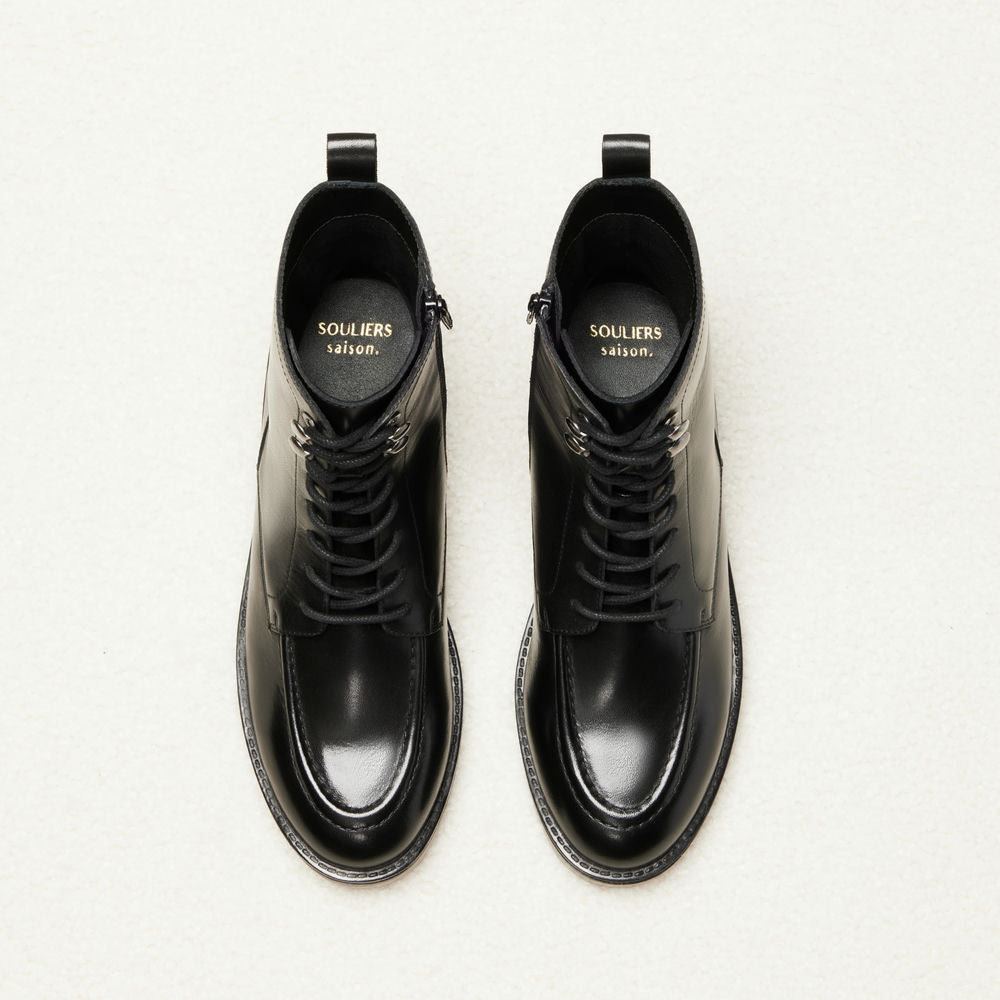 Bottines à lacets Violette - Noir