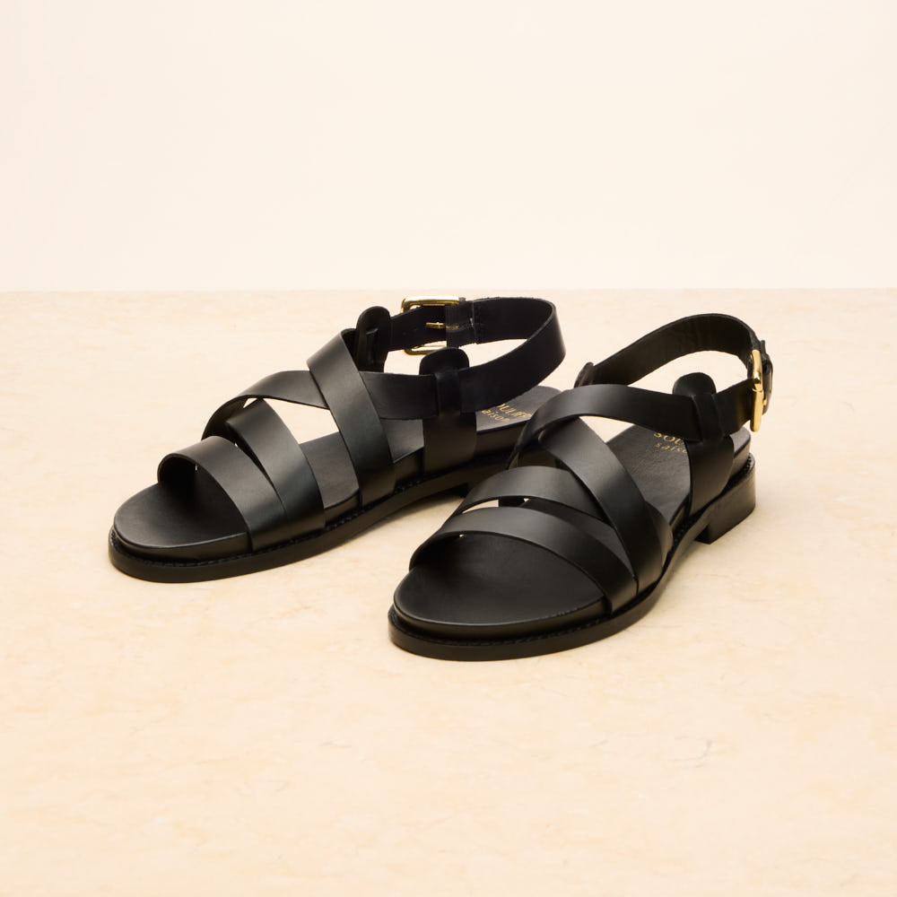 Sandales Blanche - Noir