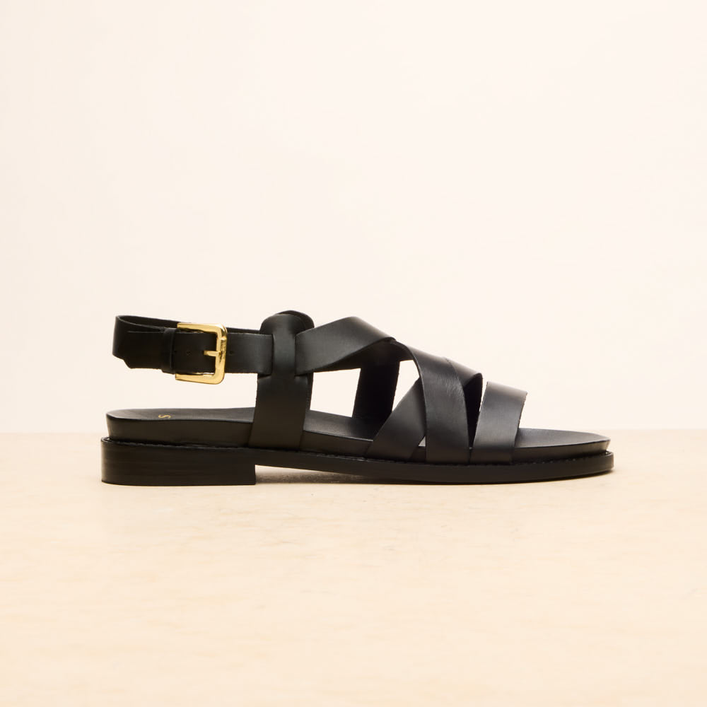 Sandales Blanche - Noir