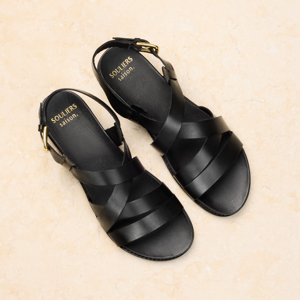 Sandales Blanche - Noir