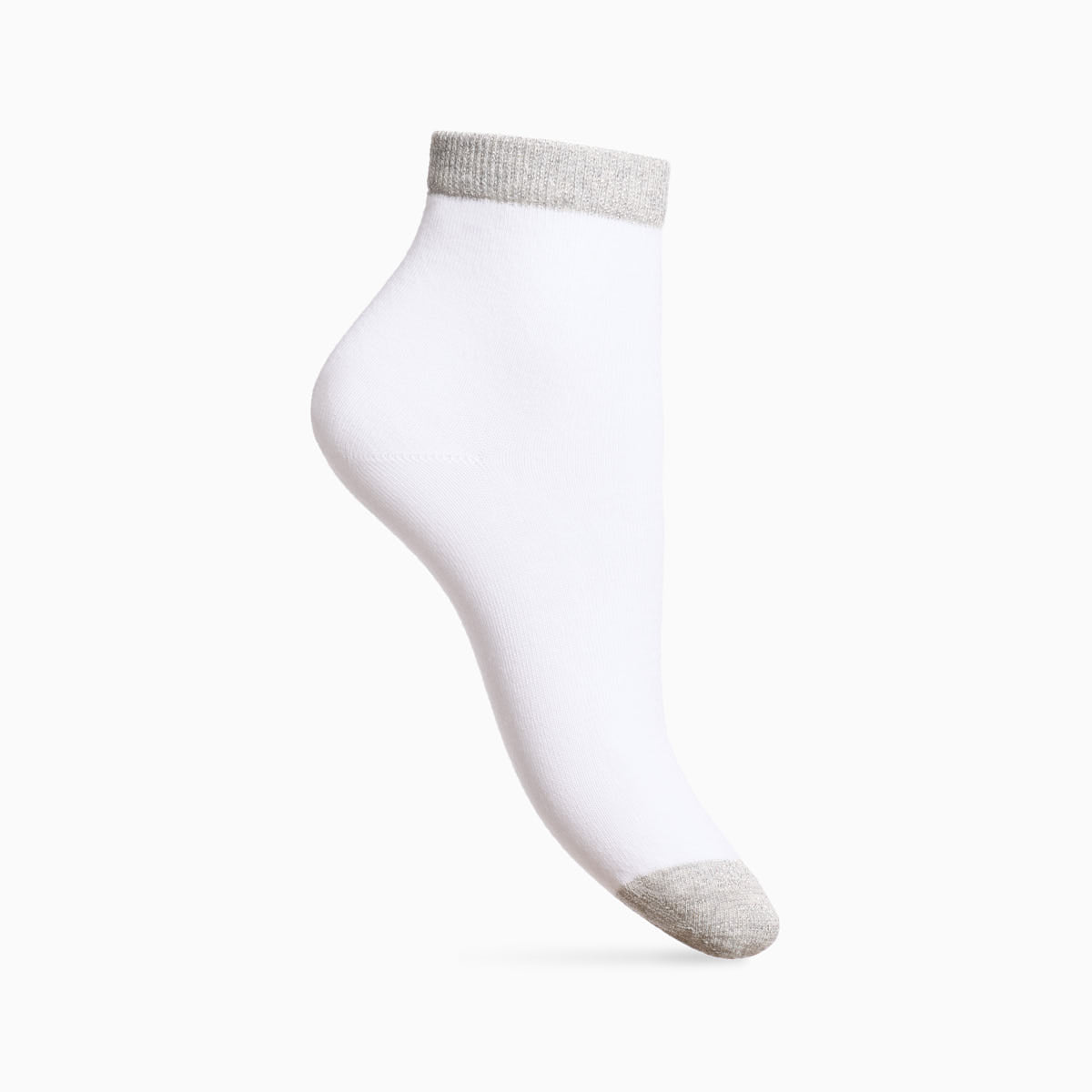 Chaussettes bicolores argentées x3