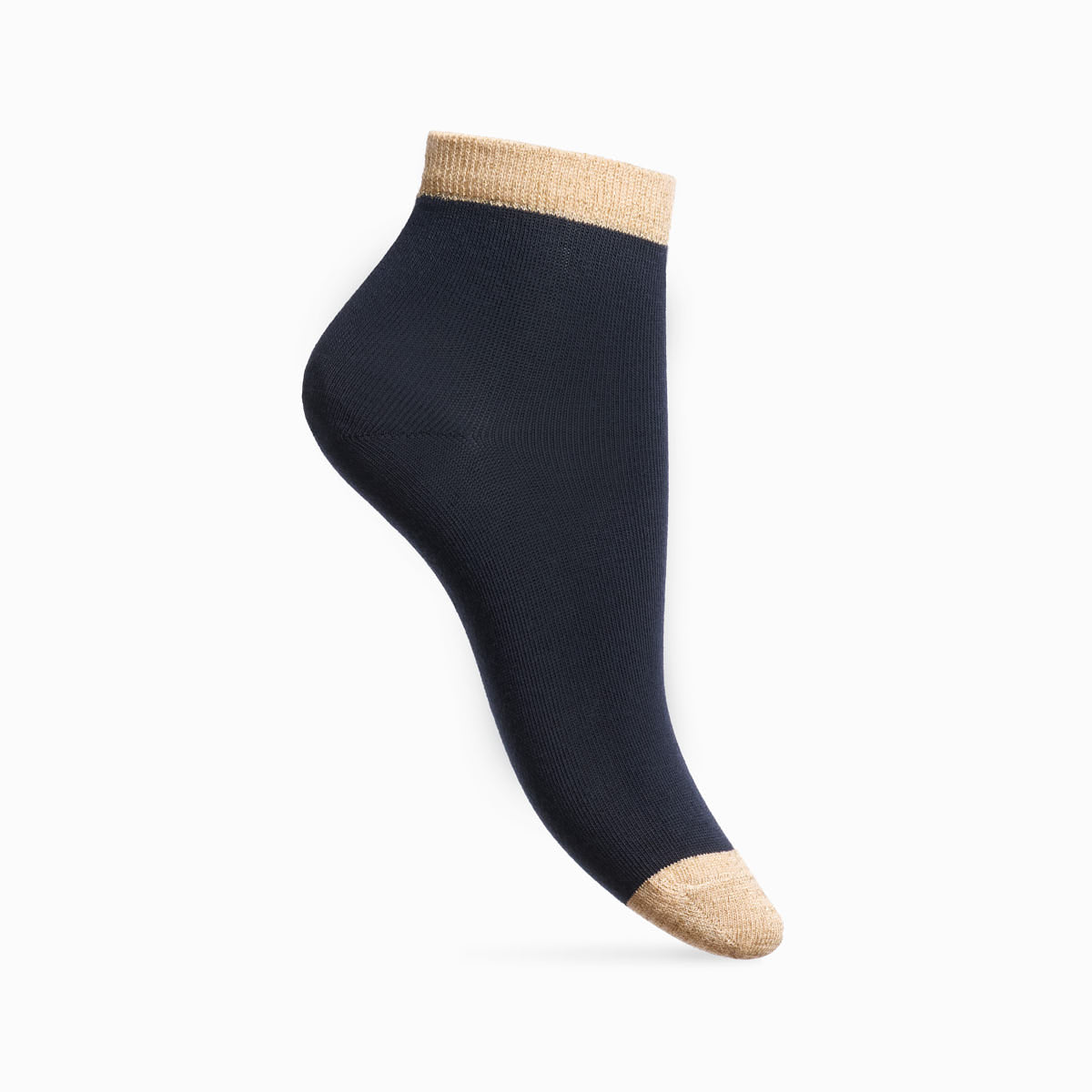 Chaussettes bicolores dorées 1 x3