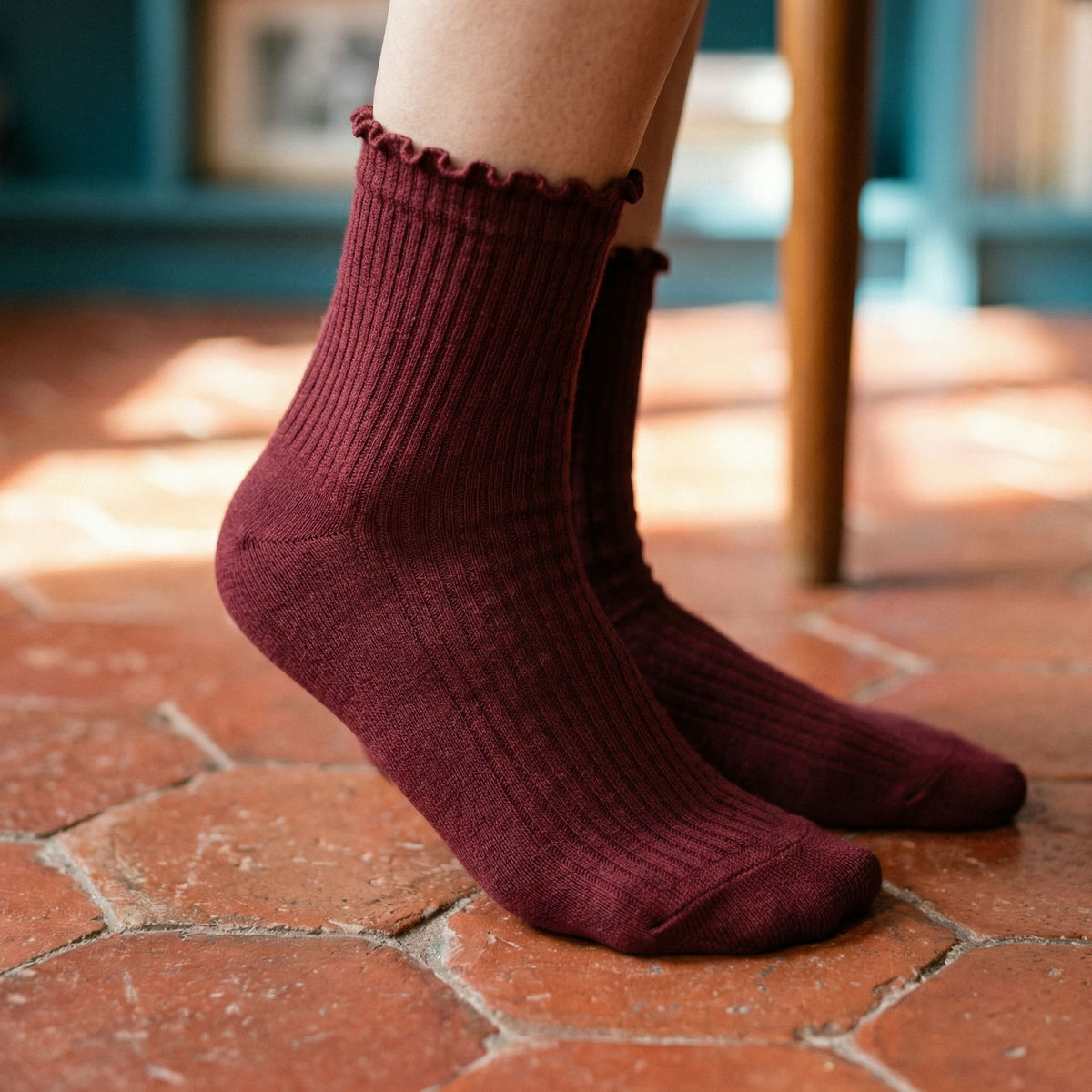 Chaussettes basses Volants x4