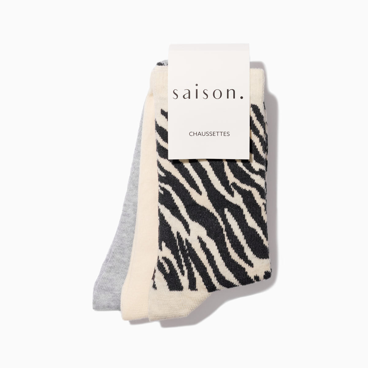 Chaussettes Zèbre x3